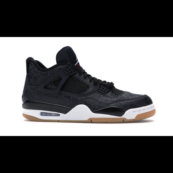 Jordan Other - Air Jordan Retro 4 Laser Sneaker Size 5.5 Black Basketball Sneakers Athletic